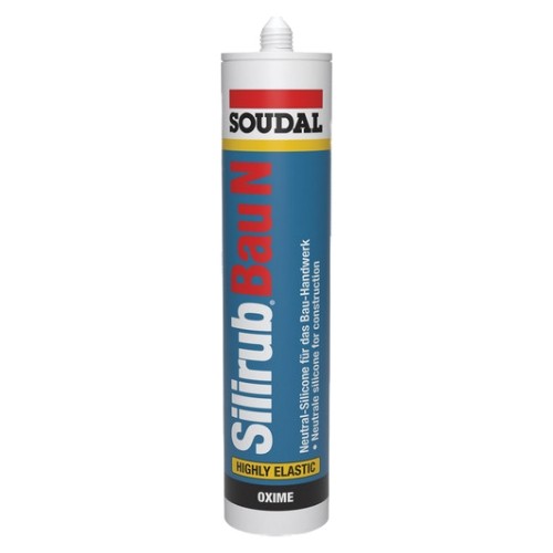 Silikon Silirub Bau N 300ml transparent Fugendichtstoff Soudal