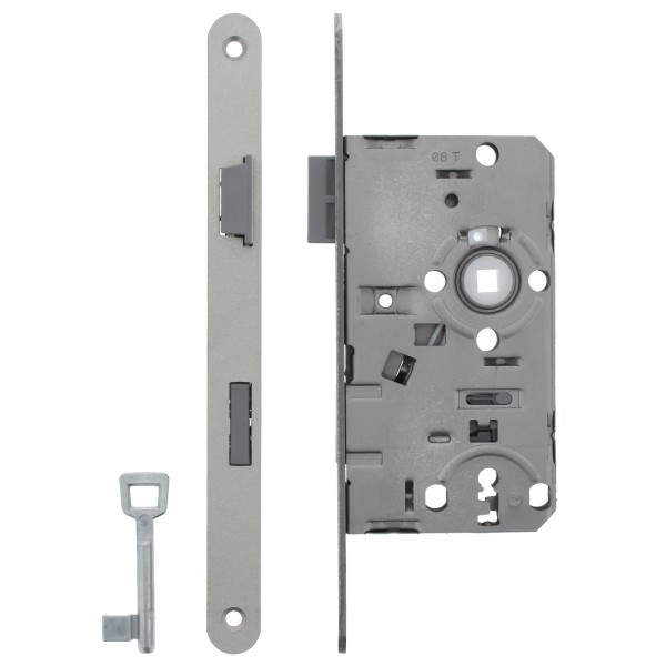 [B-WARE] OUTLET ToniTec® Zimmertür Einsteckschloss Dornmaß 55 mm BB PZ WC/Bad