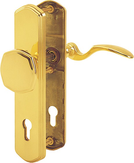 Hoppe HT Wechselgarnitur München F77-R Messing poliert Resista 92 mm PZ