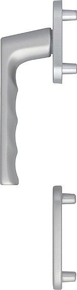 HOPPE Balkontür-Rosetten-Grt. Halbgrt., Außenseite / F31-1 Aluminium