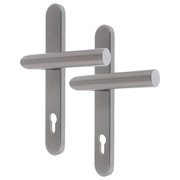 ToniTec Schmalrahmen-Drücker-Garnitur Modell "Quan" PZ 92 mm Edelstahl
