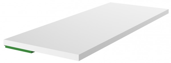 EXTE Flachleiste 60 Schaum sk weiß Breite 60 mm Dicke 2,5 mm Länge 6 mtr