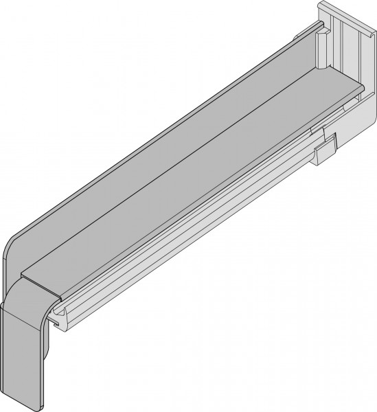 Gutmann Gleitabschluss BF 4004-Z 260 mm links Alu RAL 7016 matt mit Dehnungsausgleich