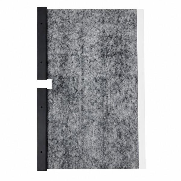gelbrot Andichtflansch geteilt mit 2 Stäben 7x200x300mm schwarz, einseitig