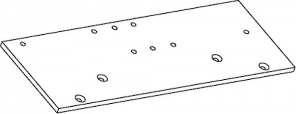 GEZE Befestigungsplatte Flachbogentür Bogenhöhe max. 130mm