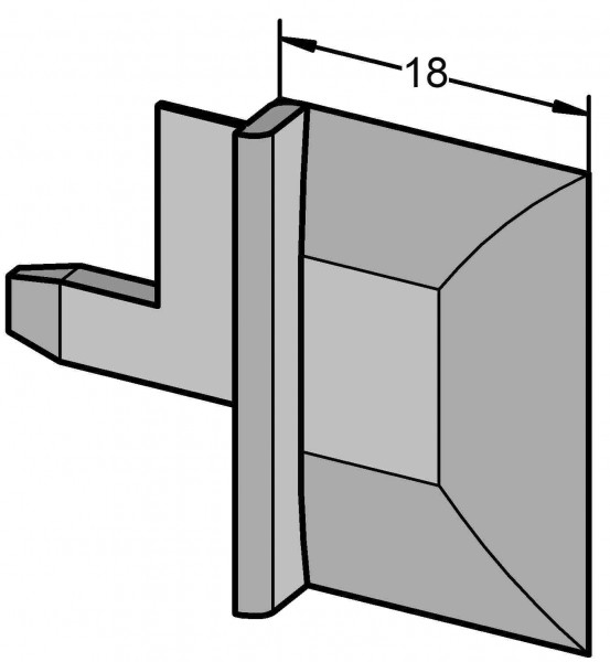 Roto DEVENTER Endstücke VES 3a - 1218 grapitgrau