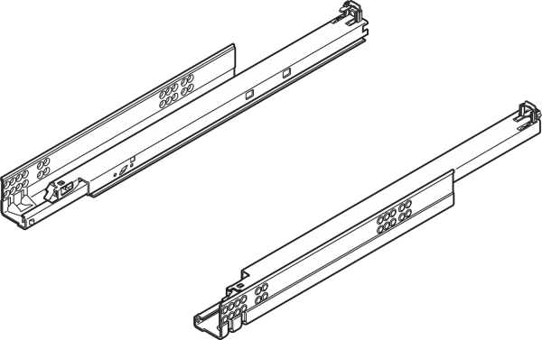 Blum TANDEM-Vollauszug 520 mm / 30kg mit BLUMOTION ohne Kupplung