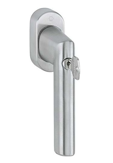 Hoppe Fenstergriff Amsterdam E0400S/US9056 Secu100 ® 100NM abschließbar VarioFit ® Vierkant 32-42 mm Schließung H001 F69 Edelstahl matt