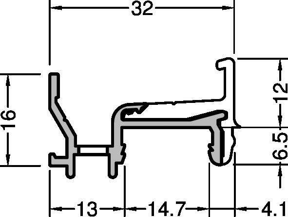 Gutmann Stilschiene thermisch getrennt Kocher 1822 F-TI Alu blank