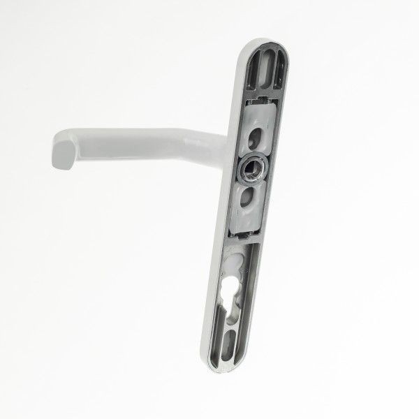 ToniTec Halbgarnitur 1/2 Innengarnitur Drücker VARIO PZ 92mm mit Hochhaltefeder Weiss