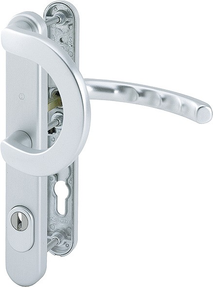 Hoppe Profiltür Wechselgarnitur ES1 Luxembourg F1-2 Alu natur matt 92 mm PZ