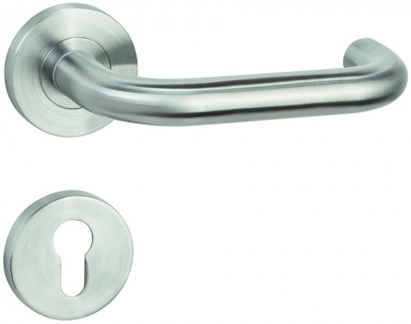 APTEC Wechselgarnitur BASIC 01 PZW links Kl. 3 OF 60 Edelstahl matt m Rosette