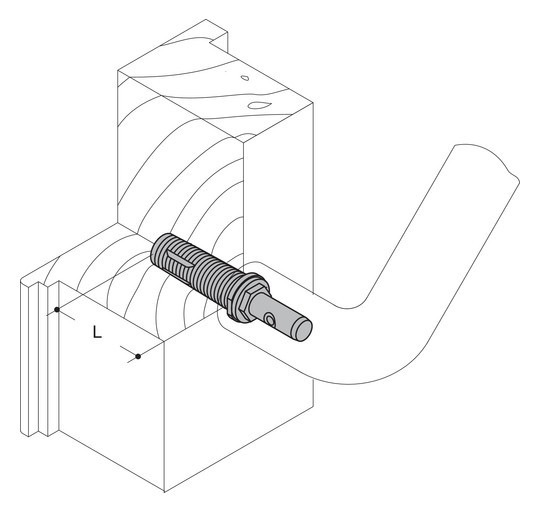 HEWI Befestigungsart 5.1 Türstärke ab 50 mm zur einseitigen