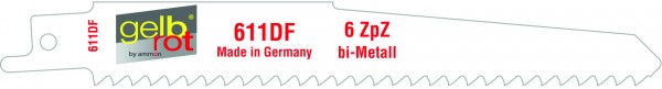 gelbrot Säbelsägeblätter Typ 611 DF Länge 150 mm Kunststoffbox mit 20 St.