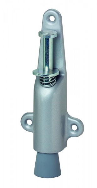 Woelm Türfeststeller 1024.02 mit 25 mm Hub silberfarbig einbrennlackiert