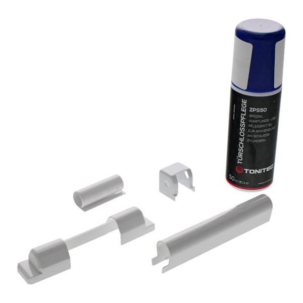 Aubi Set Abdeckkappe A300 mit ToniTec Pflegespray Farbe weiß