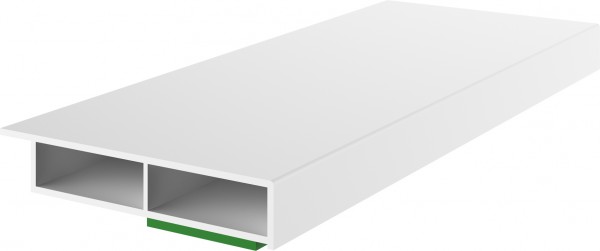 EXTE Deckleiste 50 x 15 mm PVC weiß 641550 Hohlkammerleiste Schaum sk, mit Nase
