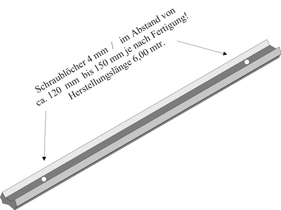 [DS] Menke Klemmschiene für Rollladenführung Nr. , weiß