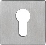 Hoppe Flach Rosette PZ quadratisch F69 Edelstahl matt E848NS