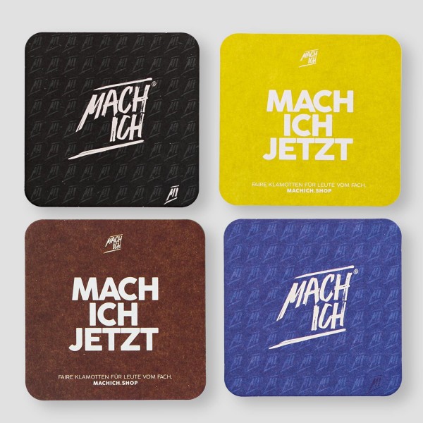 MACH ICH® Untersetzer Set beidseitig bedruckt Bunt