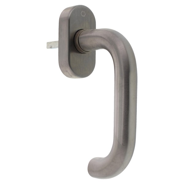 Hoppe Fenstergriff Paris E038/UD9056 Vario Fit VK 32-42 mm F69 Edelstahl matt mit Schrauben