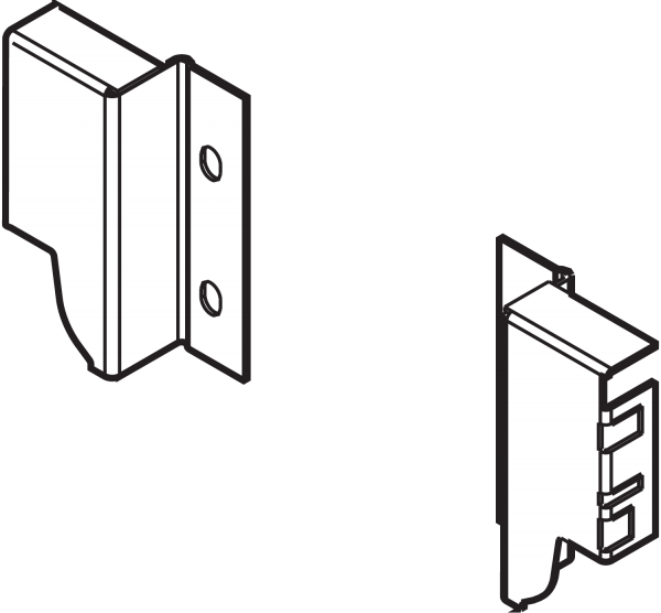 Blum TBX-Holzrückwandhalter-Set antaro M 68 mm Ls/Rs seidenweiß