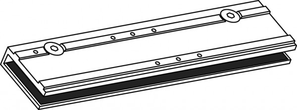 GEZE Klemmplatte für Glastür TS 4000 / 5000 silberfarbig