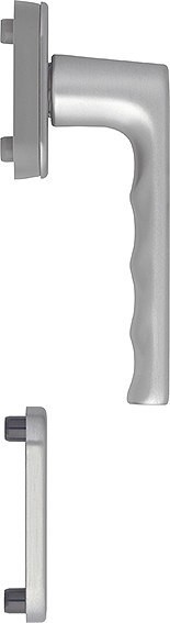 HOPPE Balkontür-Rosetten-Grt. Halbgrt., Innenseite / F31-1 Aluminium