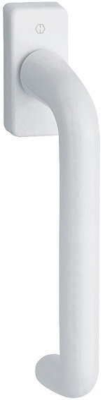 Hoppe Parallel-Schiebe-/Kipptür-Griff F9016 verkehrsweiß N10A weiß 7 mm 35mm