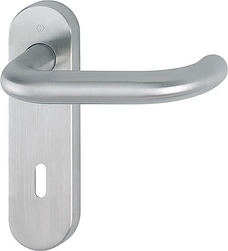 HOPPE Türgriffgarnitur Paris OB F69 Edelstahl matt 72 mm E138/353KH
