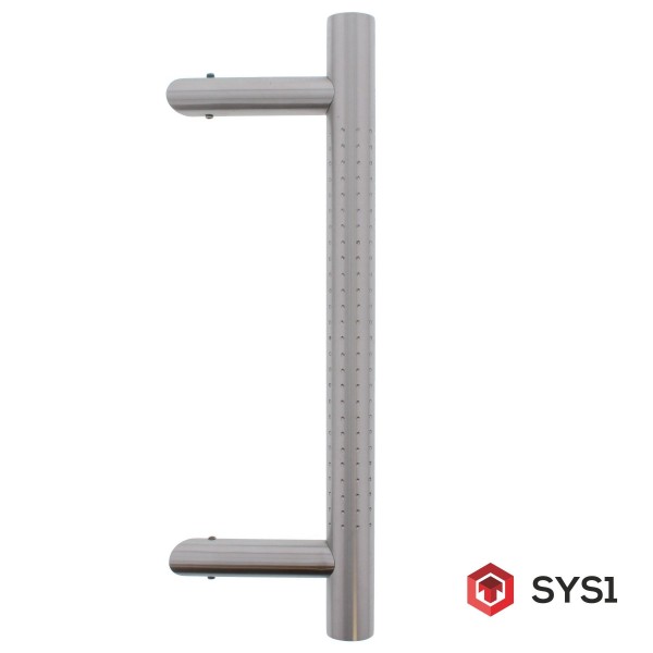 ToniTec SYS1 Türgriff Stoßgriff schräg 45° Edelstahl mit Fräsung inkl. Befestigung