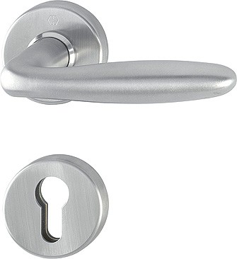 Hoppe 1/2 Korr Rosettengarnitur Verona F69 Edelstahl matt E1800Z/42/42S