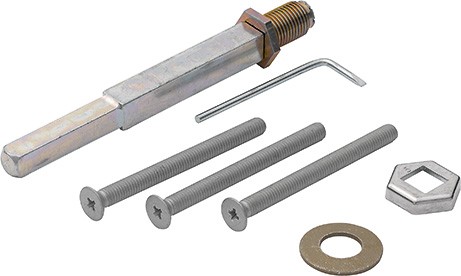 Hoppe Befestigungs Set M6 TS 82 - 87 f Schutzbeschläge außen Knopf 86G