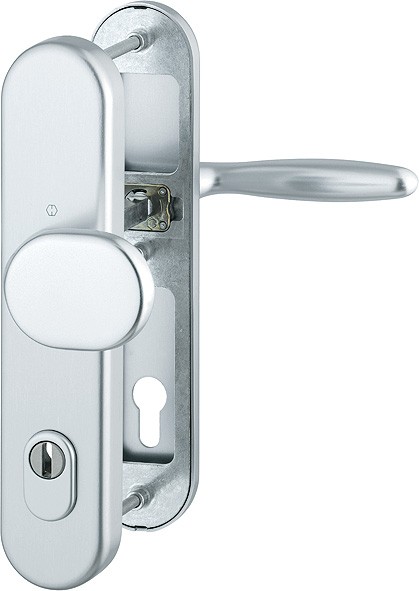 Hoppe HT Wechselgarnitur Verona ES1 F1 Aluminium natur 92 mm PZ