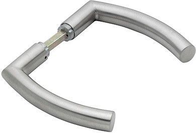 Hoppe Glastür Drückerpaar Trondheim F69 Edelstahl matt GD-E1430Z SST