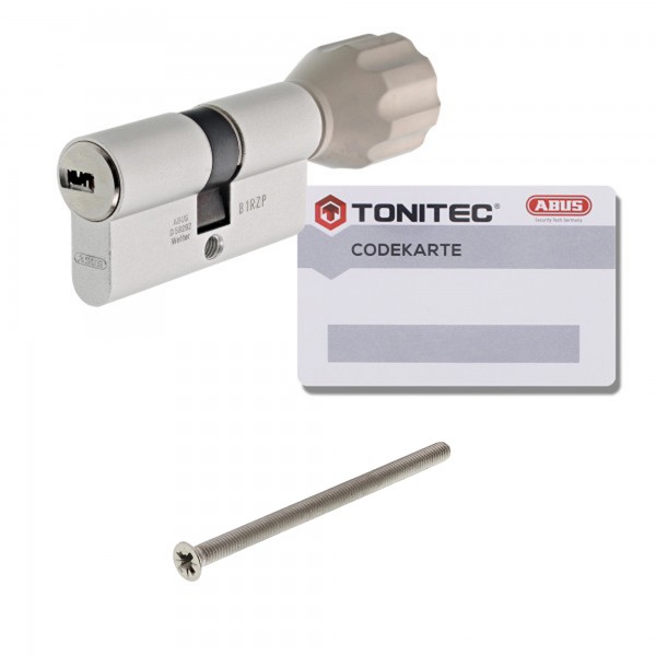 ToniTec Doppelzylinder TEC440 by ABUS indiv. gleichschließend Größe 28/34 mm inkl. ToniTec CodeCard und Stulpschraube