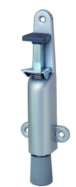 Woelm Türfeststeller 1026.02 mit 30 mm Hub silberfarbig einbrennlackiert