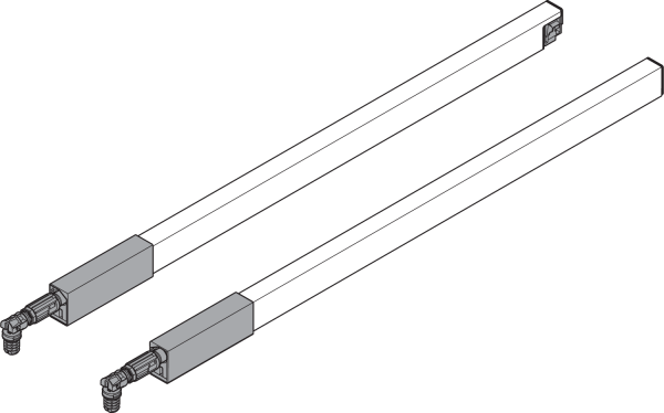 Blum TBX-Längsreling NL 450mm antaro seidenweiß