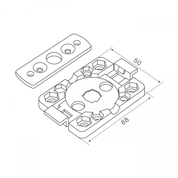 ASA Blendkastenlager für Mini-Rohrmotor
