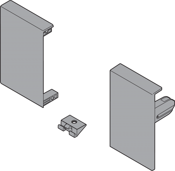Blum TBX-Fronthalter Höhe M antaro Ls/Rs f. Innenauszug WGR weissgrau