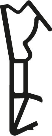 Roto Flügelfalzdichtung S 6518 a schwarz Scheibe a. 126 mtr