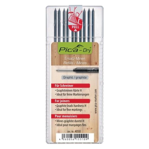 Minenset Pica-Dry 10x graphit Spezialhärte "H"