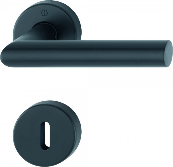 HOPPE Rosettengrt. Amsterdam SST F9714M schwarz matt , BB , 8 mm,