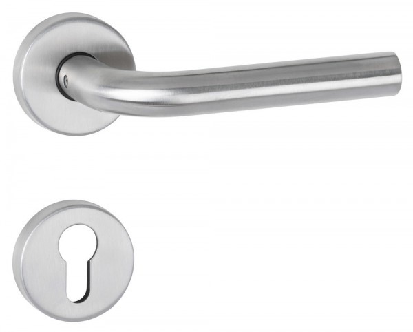 Hermat ZT Rosettengarnitur BASIC 03 / 19 mm PZ OF 60 Edelstahl matt