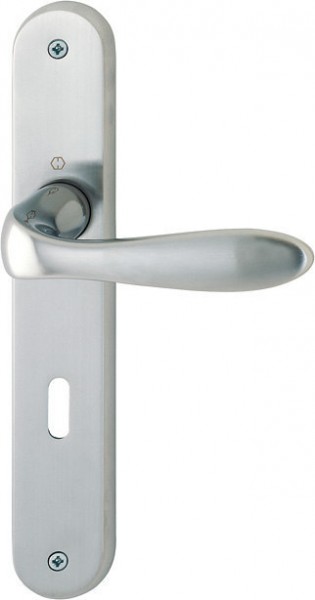 HOPPE Türgriffgarnitur Genova F45 Messing satiniertverchromt/verchromt