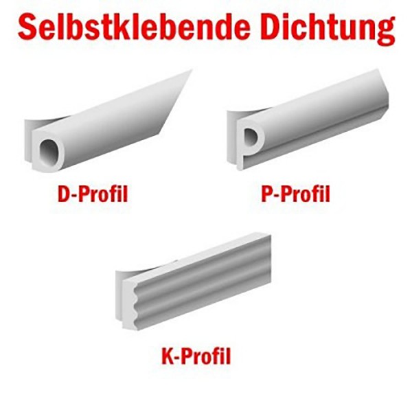 Ellen Türdichtung Fensterdichtung selbstklebend weiß braun a 100 m
