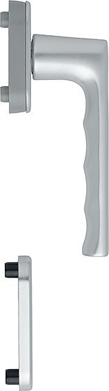 HOPPE Balkontür-Rosetten-Grt. Halbgrt., Innenseite / F1 Aluminium silberfarben