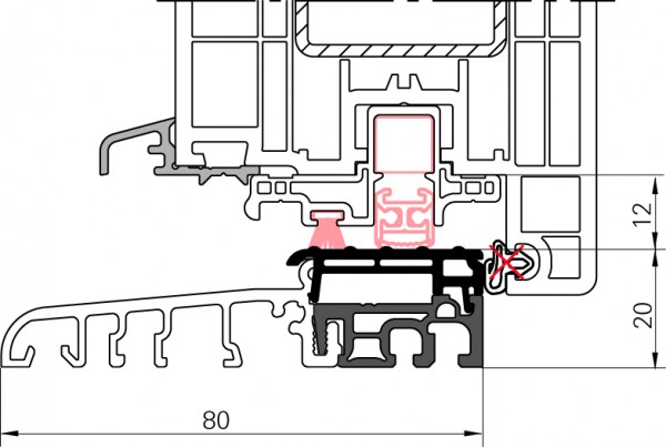 Roto Automatikdichtung Texel 1180-930 mm 13 Achsmaß