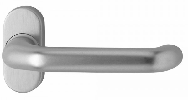 Dieckmann Alu-FS-Rahmentürdrücker ovale Rosette festdrehbar, Serie Ares FS, 9mm VK, F01