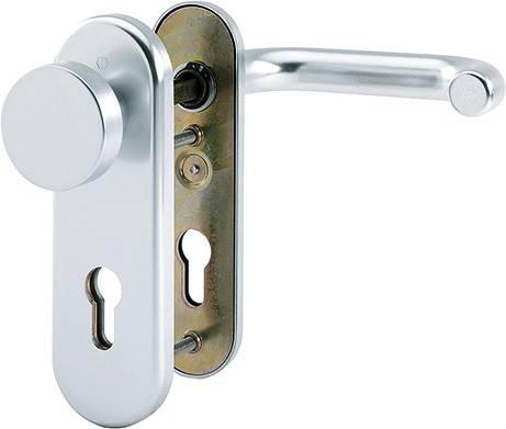 Hoppe FS Wechselgarnitur Paris ES1 F1 Aluminium natur 72 mm PZ